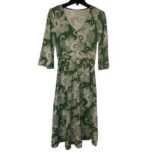 Boden size 6 Louisa Paisley Fit and Flare Garden Midi Dress